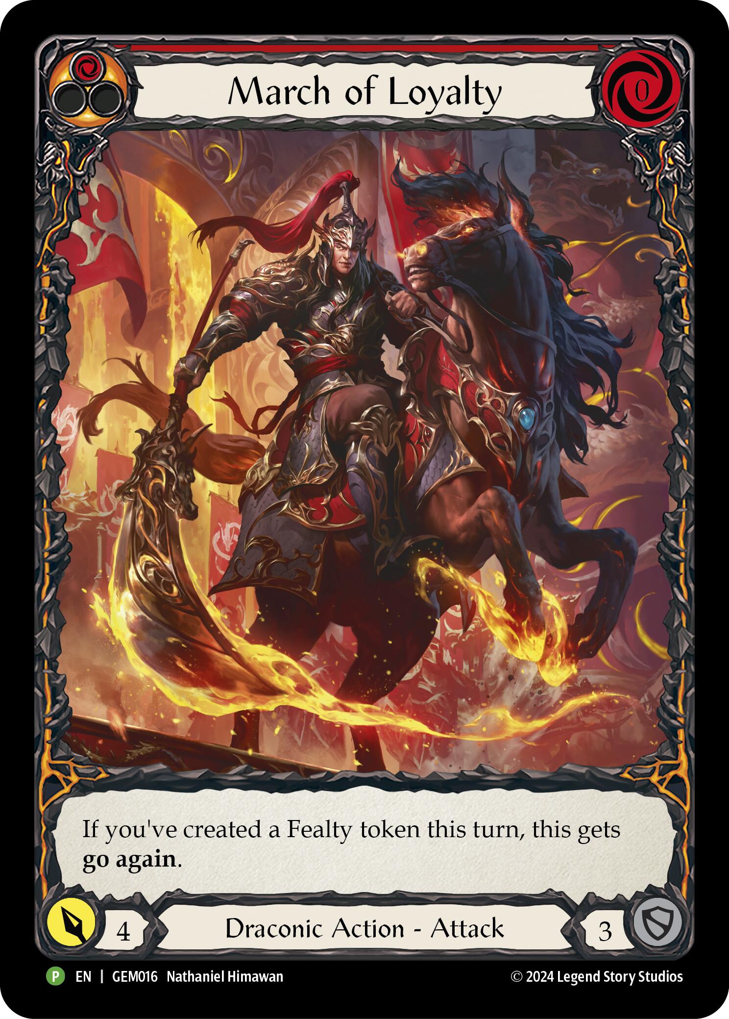 March of Loyalty (Red) [GEM016] (GEM Pack 1)  Rainbow Foil | The CG Realm