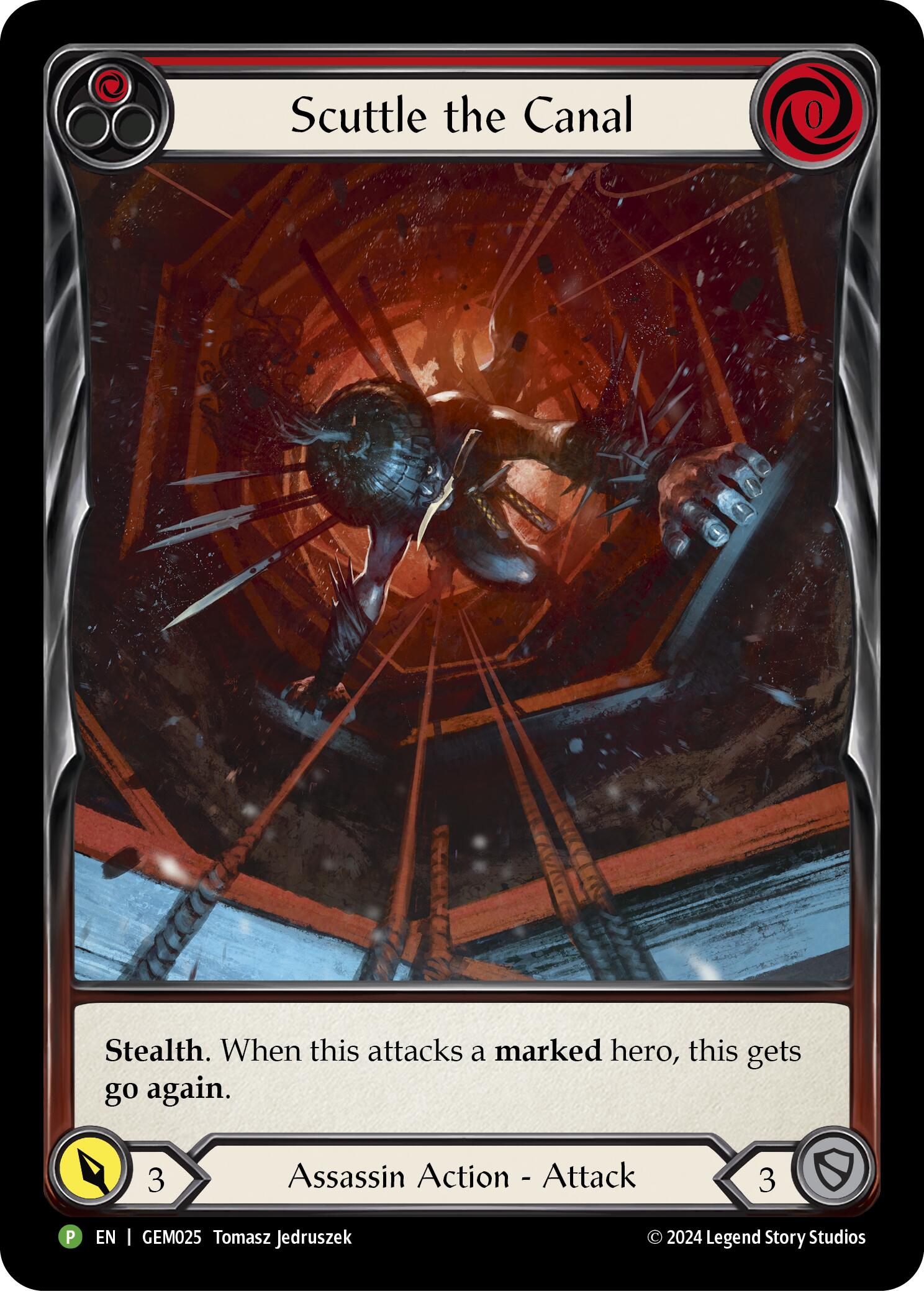 Scuttle the Canal (Red) [GEM025] (GEM Pack 1)  Rainbow Foil | The CG Realm