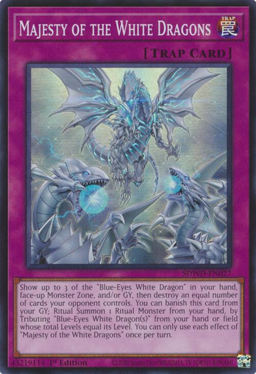 Majesty of the White Dragons [SDWD-EN027] Super Rare | The CG Realm