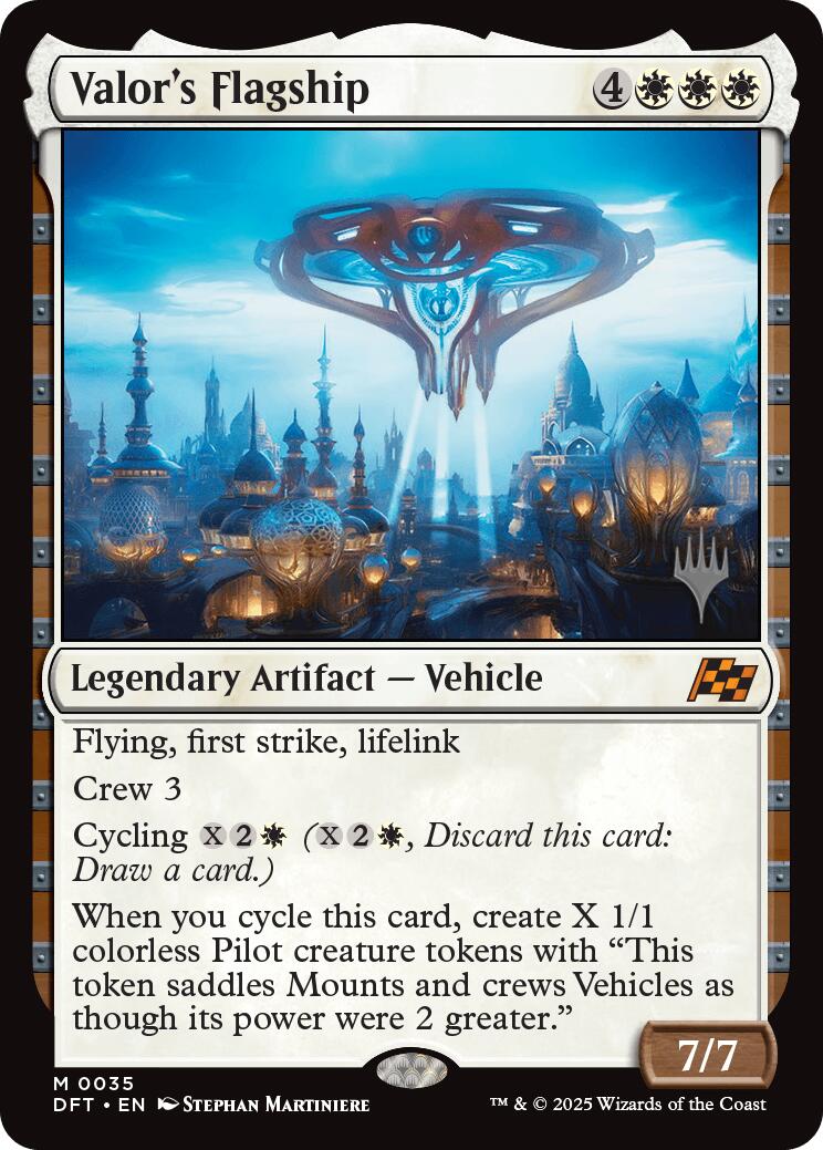 Valor's Flagship (Promo Pack) [Aetherdrift Promos] | The CG Realm