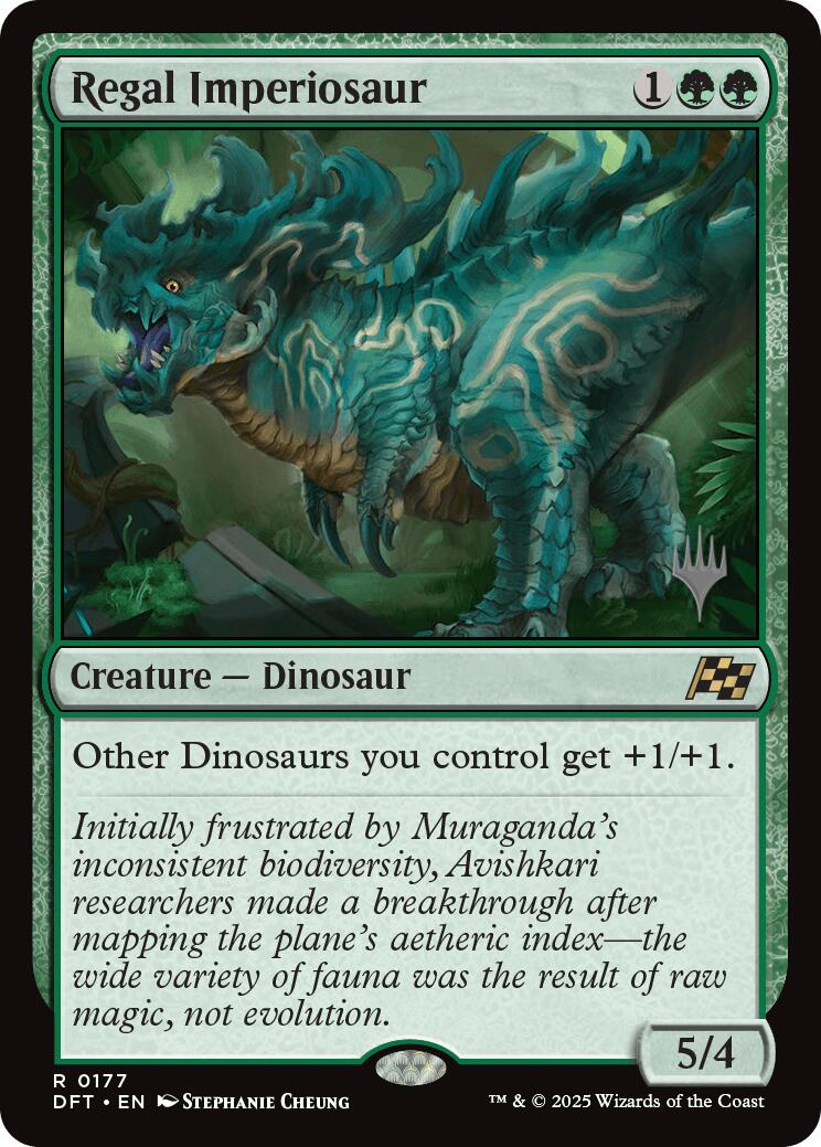 Regal Imperiosaur (Promo Pack) [Aetherdrift Promos] | The CG Realm