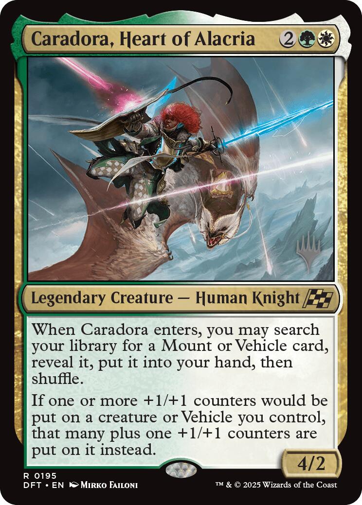 Caradora, Heart of Alacria (Promo Pack) [Aetherdrift Promos] | The CG Realm