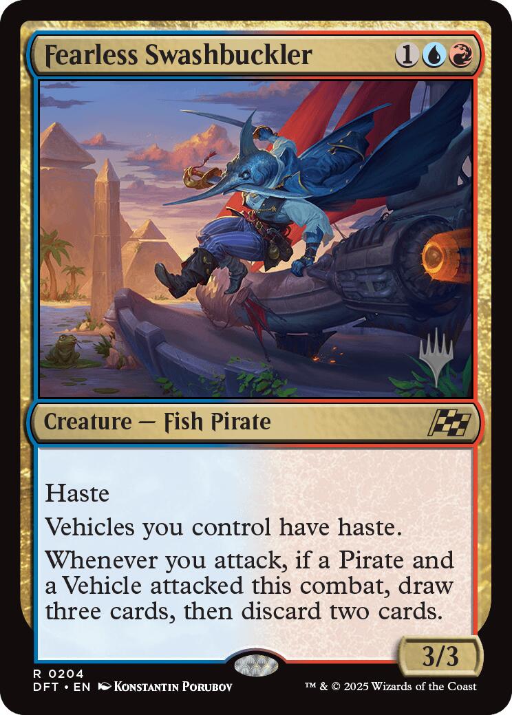 Fearless Swashbuckler (Promo Pack) [Aetherdrift Promos] | The CG Realm