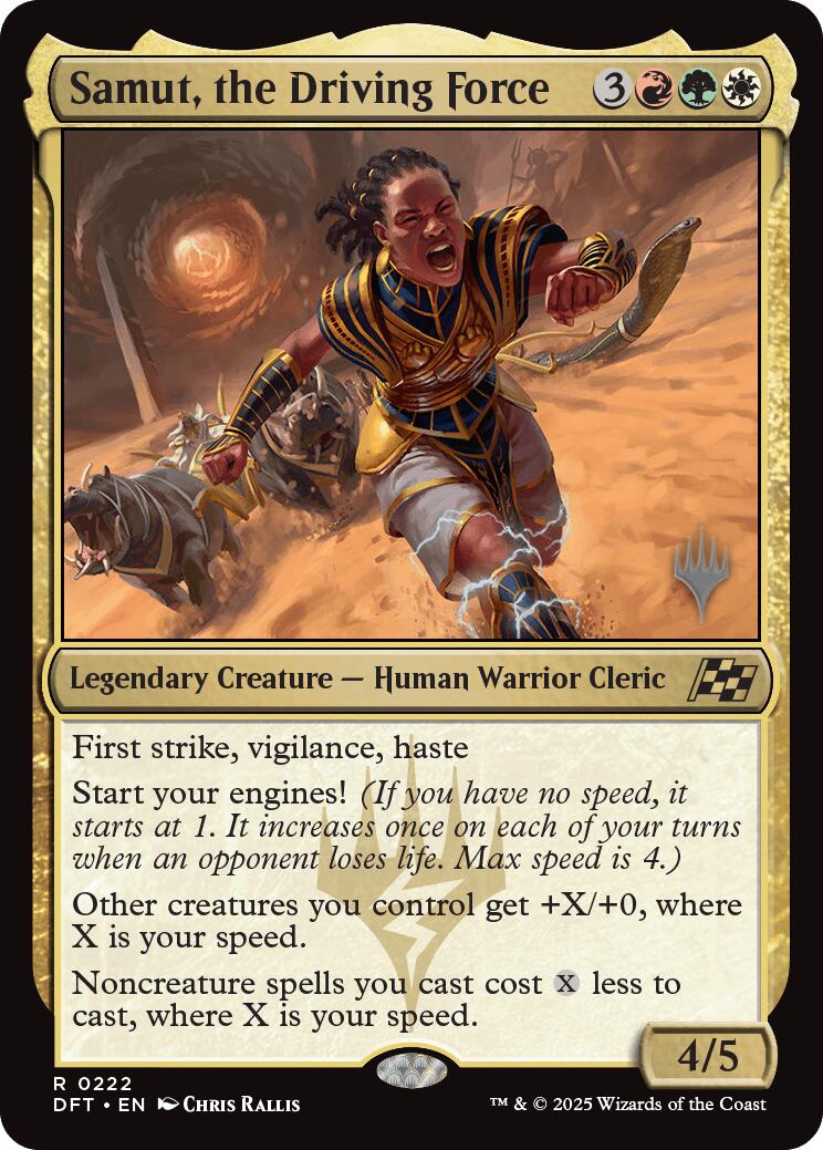 Samut, the Driving Force (Promo Pack) [Aetherdrift Promos] | The CG Realm