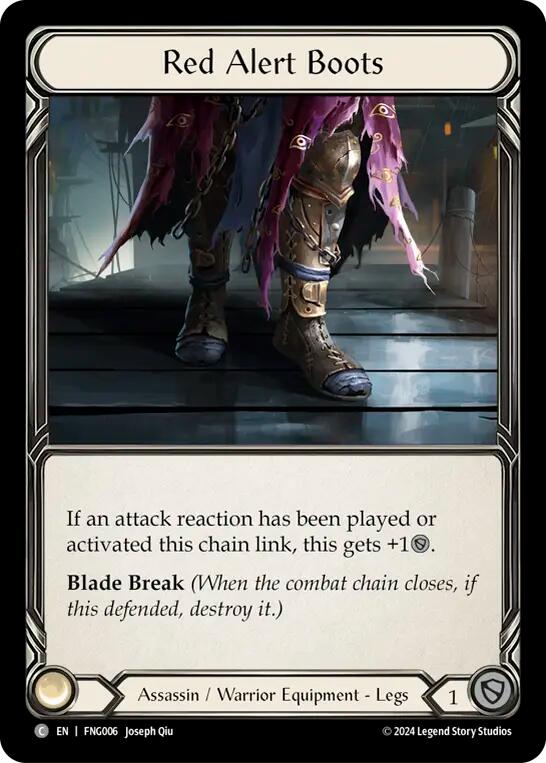 Red Alert Boots [FNG006] (The Hunted Fang Blitz Deck) | The CG Realm