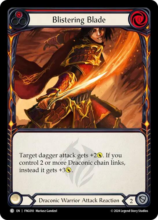 Blistering Blade (Red) [FNG010] (The Hunted Fang Blitz Deck) | The CG Realm