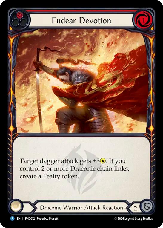 Endear Devotion (Red) [FNG012] (The Hunted Fang Blitz Deck) | The CG Realm