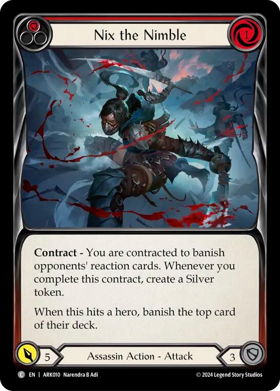 Nix the Nimble (Red) [ARK010] (The Hunted Arakni Blitz Deck) | The CG Realm