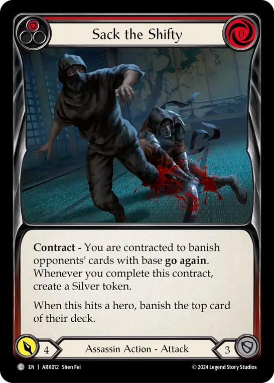 Sack the Shifty (Red) [ARK012] (The Hunted Arakni Blitz Deck) | The CG Realm