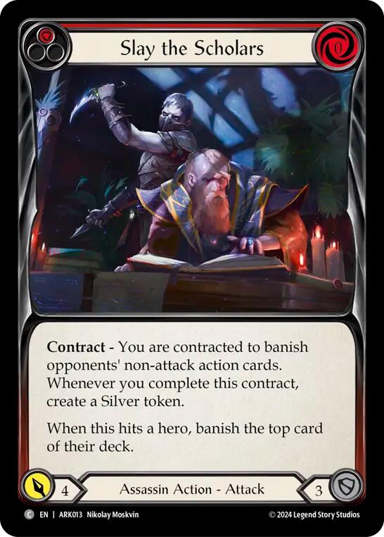 Slay the Scholars (Red) [ARK013] (The Hunted Arakni Blitz Deck) | The CG Realm