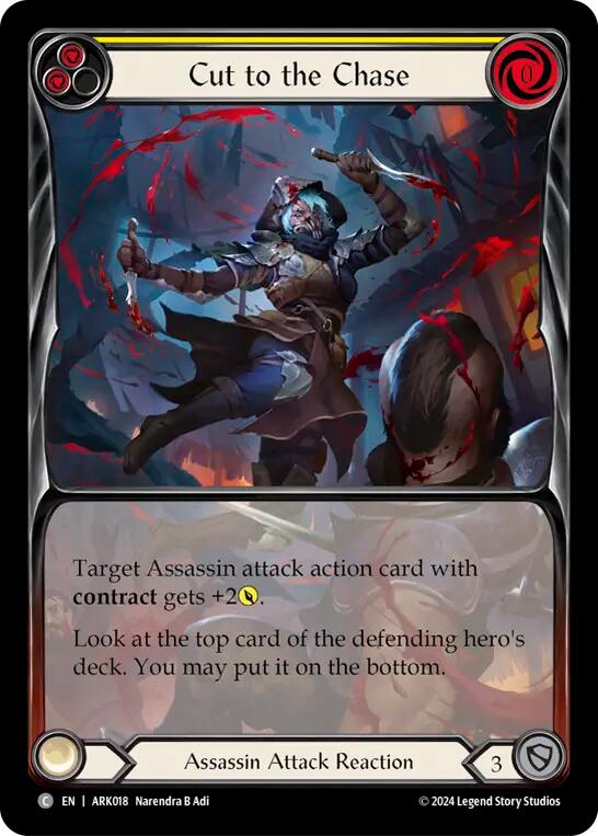 Cut to the Chase (Yellow) (Extended Art) [ARK018] (The Hunted Arakni Blitz Deck) | The CG Realm