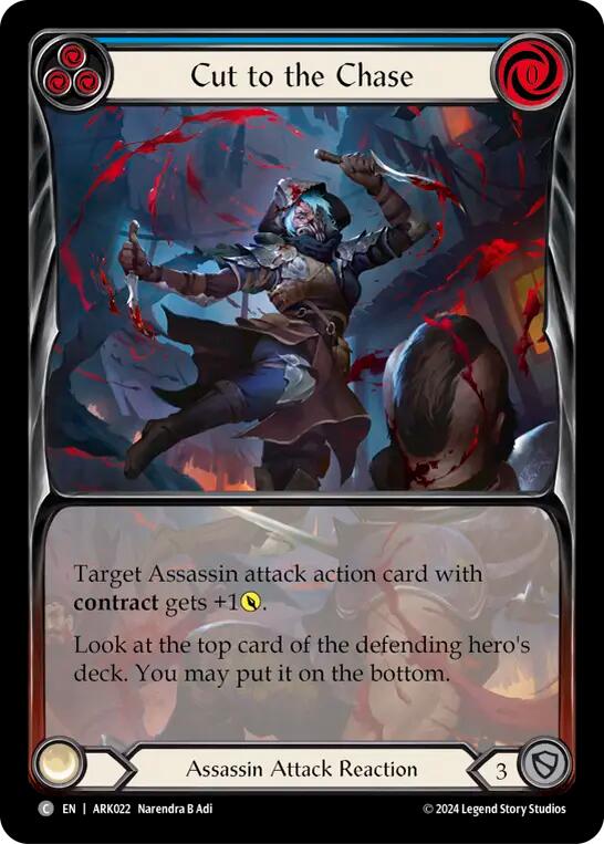Cut to the Chase (Blue) (Extended Art) [ARK022] (The Hunted Arakni Blitz Deck) | The CG Realm