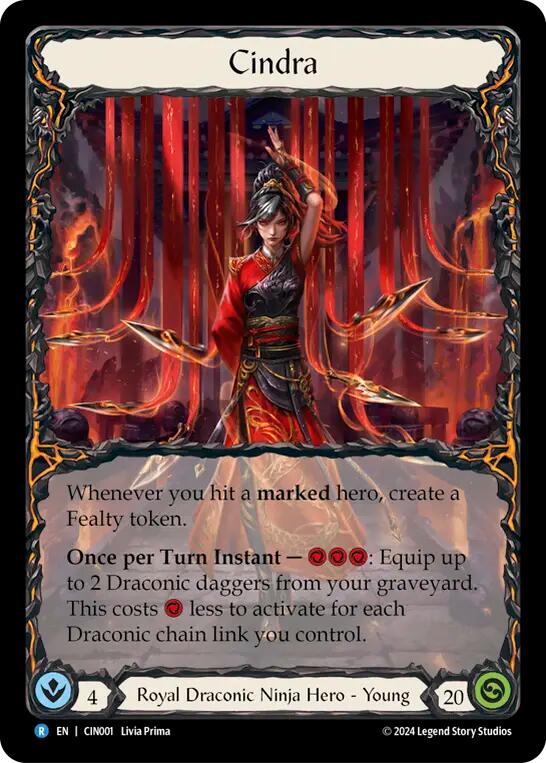 Cindra [CIN001] (The Hunted Cindra Blitz Deck)  Rainbow Foil | The CG Realm