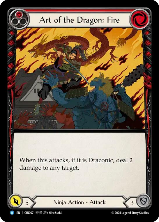 Art of the Dragon: Fire [CIN007] (The Hunted Cindra Blitz Deck) | The CG Realm