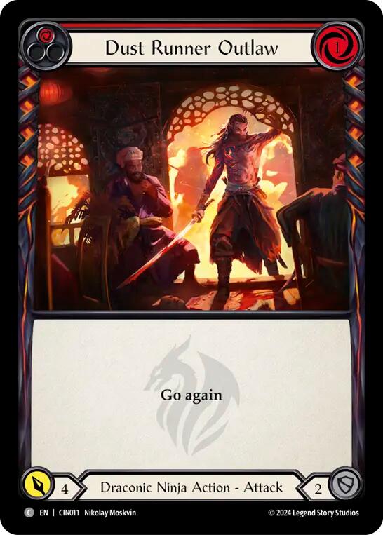 Dust Runner Outlaw (Red) [CIN011] (The Hunted Cindra Blitz Deck) | The CG Realm