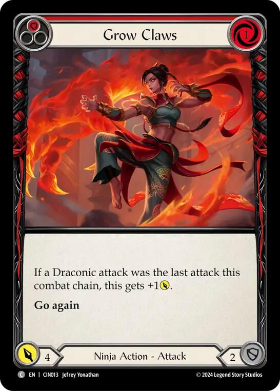 Grow Claws (Red) [CIN013] (The Hunted Cindra Blitz Deck) | The CG Realm