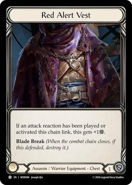 Red Alert Vest [WOD004] (The Hunted Arakni, Web of Deceit Blitz Deck) | The CG Realm