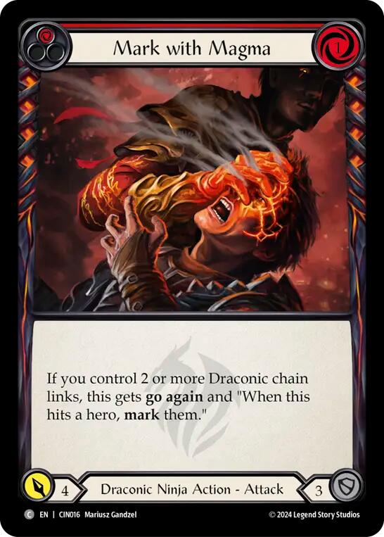 Mark with Magma (Red) [CIN016] (The Hunted Cindra Blitz Deck) | The CG Realm