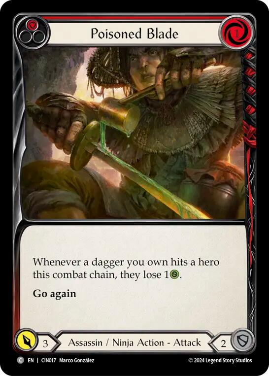 Poisoned Blade (Red) [CIN017] (The Hunted Cindra Blitz Deck) | The CG Realm