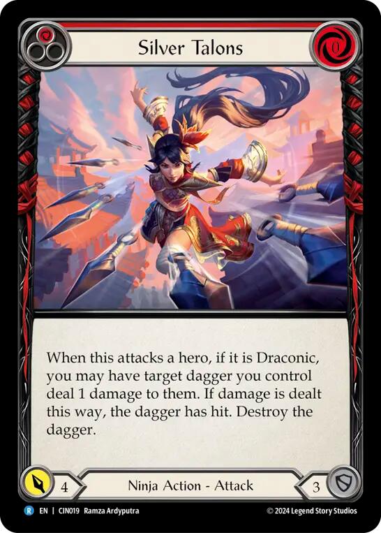 Silver Talons (Red) [CIN019] (The Hunted Cindra Blitz Deck) | The CG Realm
