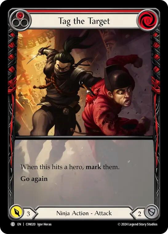 Tag the Target (Red) (Extended Art) [CIN020] (The Hunted Cindra Blitz Deck) | The CG Realm