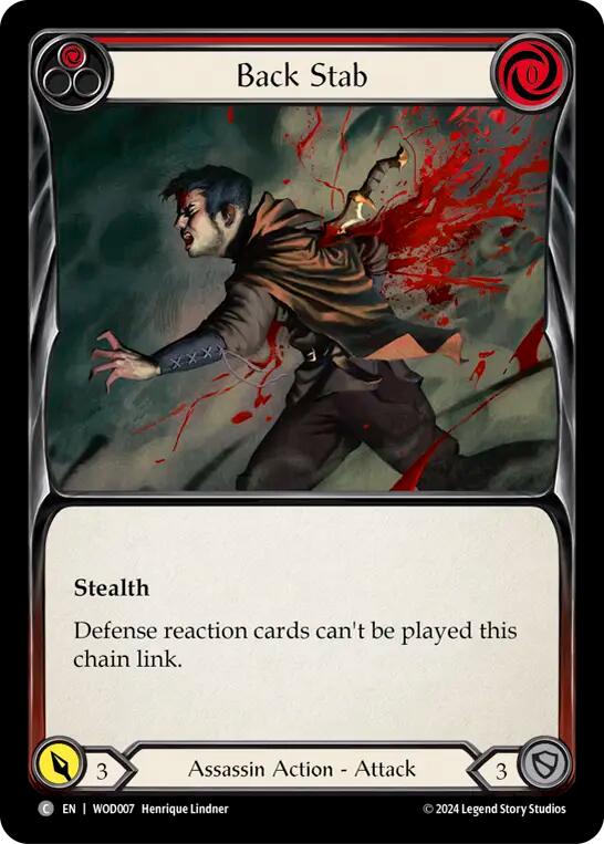 Back Stab (Red) [WOD007] (The Hunted Arakni, Web of Deceit Blitz Deck) | The CG Realm