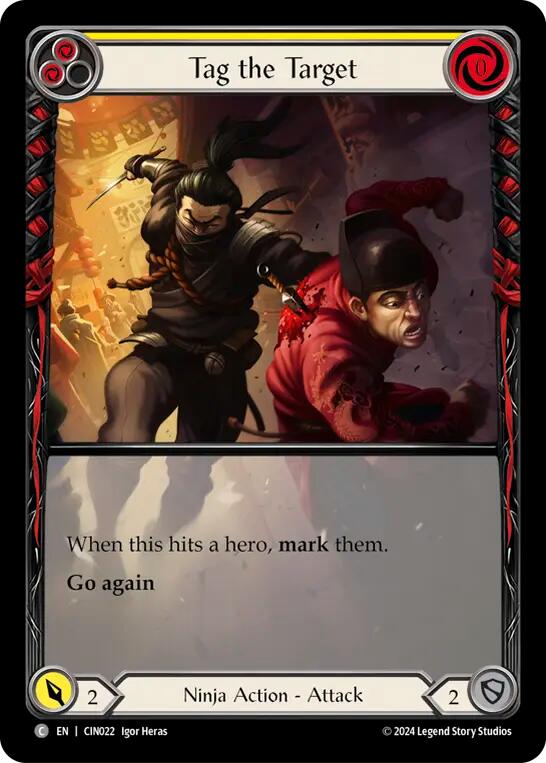 Tag the Target (Yellow) (Extended Art) [CIN022] (The Hunted Cindra Blitz Deck) | The CG Realm