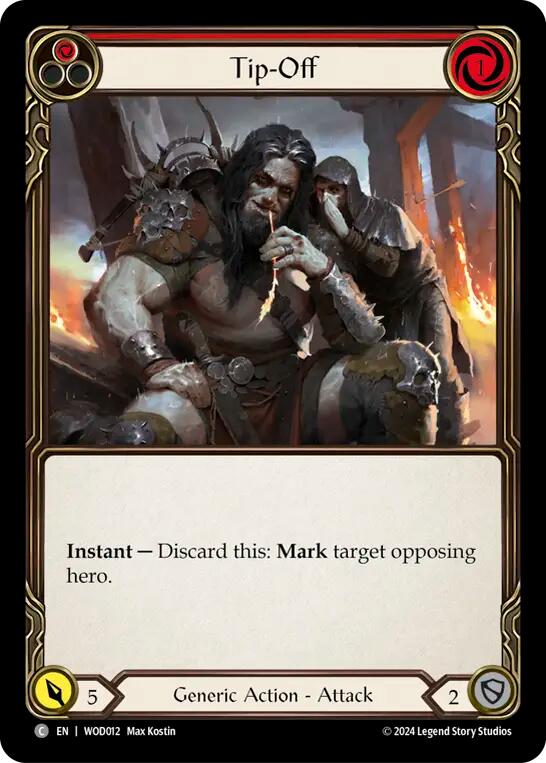 Tip-Off (Red) [WOD012] (The Hunted Arakni, Web of Deceit Blitz Deck) | The CG Realm