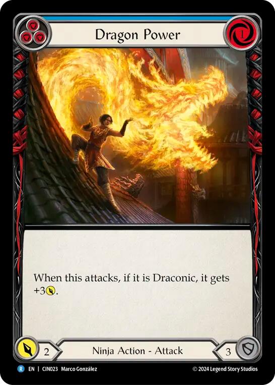 Dragon Power (Blue) [CIN023] (The Hunted Cindra Blitz Deck) | The CG Realm
