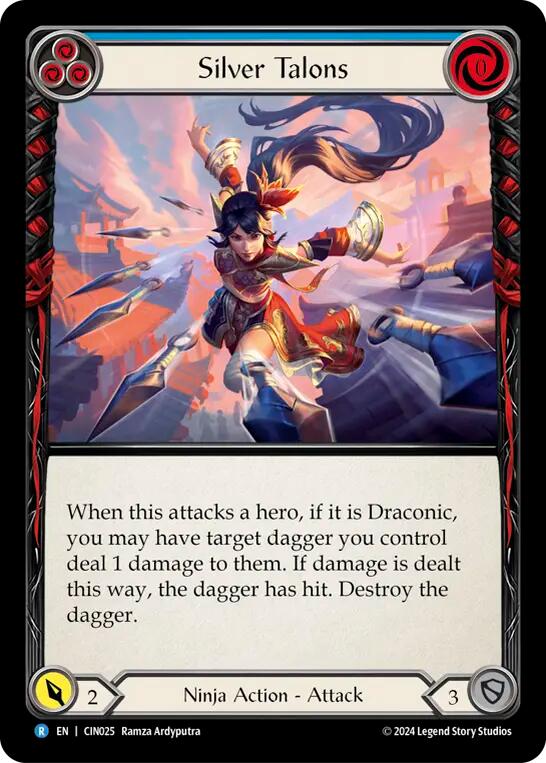 Silver Talons (Blue) [CIN025] (The Hunted Cindra Blitz Deck) | The CG Realm