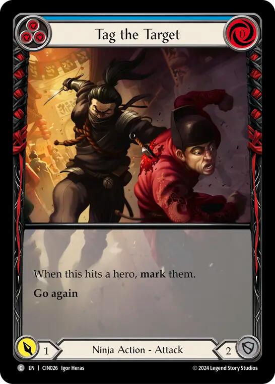 Tag the Target (Blue) (Extended Art) [CIN025] (The Hunted Cindra Blitz Deck) | The CG Realm