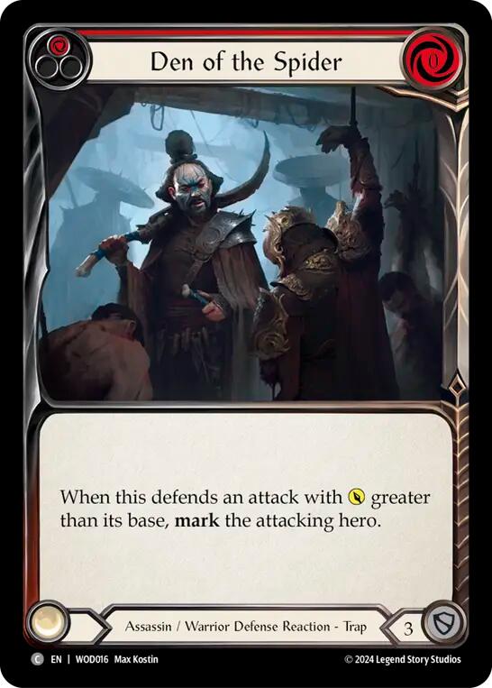 Den of the Spider (Red) [WOD016] (The Hunted Arakni, Web of Deceit Blitz Deck) | The CG Realm
