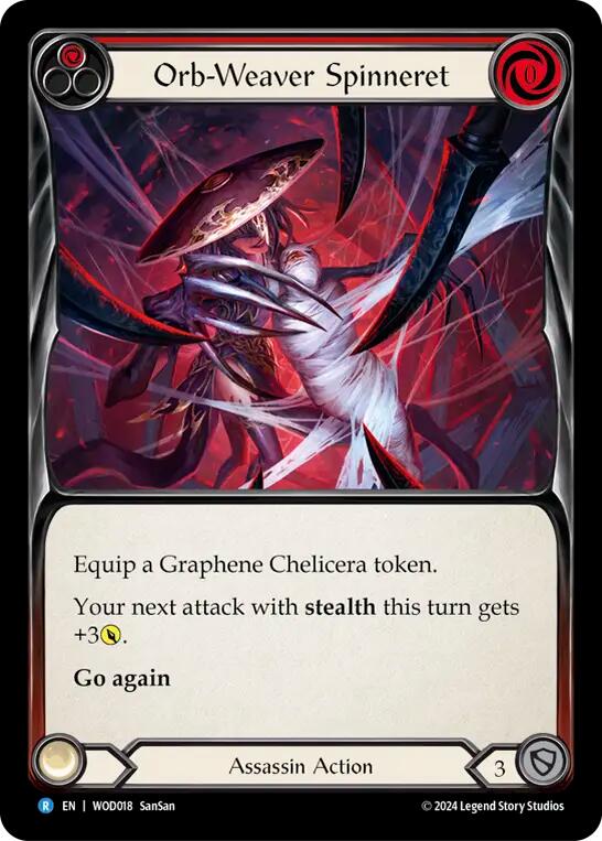 Orb-Weaver Spinneret (Red) [WOD018] (The Hunted Arakni, Web of Deceit Blitz Deck) | The CG Realm