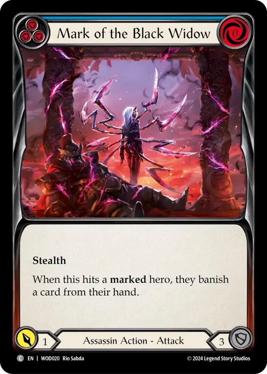 Mark of the Black Widow (Blue) [WOD020] (The Hunted Arakni, Web of Deceit Blitz Deck) | The CG Realm