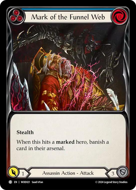 Mark of the Funnel Web (Blue) [WOD021] (The Hunted Arakni, Web of Deceit Blitz Deck) | The CG Realm
