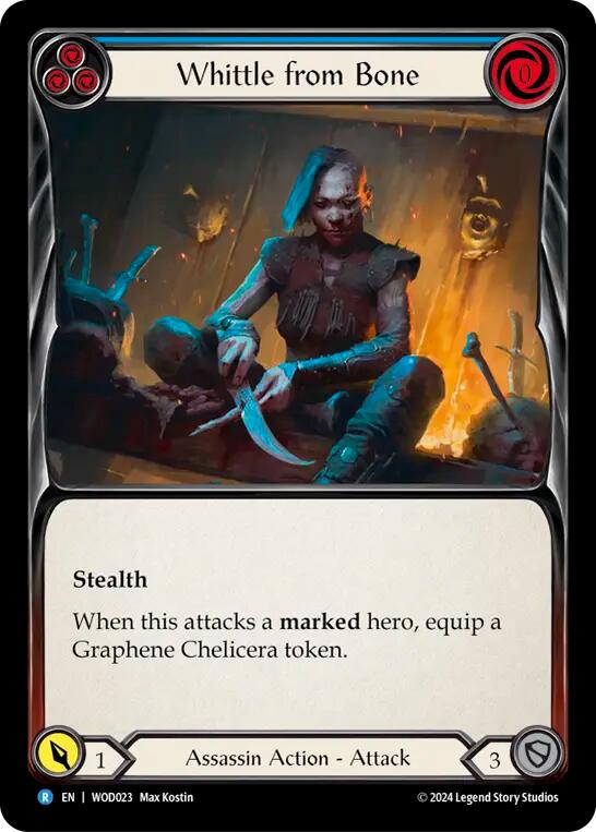 Whittle from Bone (Blue) [WOD023] (The Hunted Arakni, Web of Deceit Blitz Deck) | The CG Realm