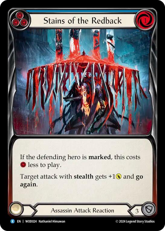 Stains of the Redback (Blue) [WOD024] (The Hunted Arakni, Web of Deceit Blitz Deck) | The CG Realm