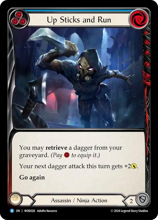 Up Sticks and Run (Blue) [WOD026] (The Hunted Arakni, Web of Deceit Blitz Deck) | The CG Realm