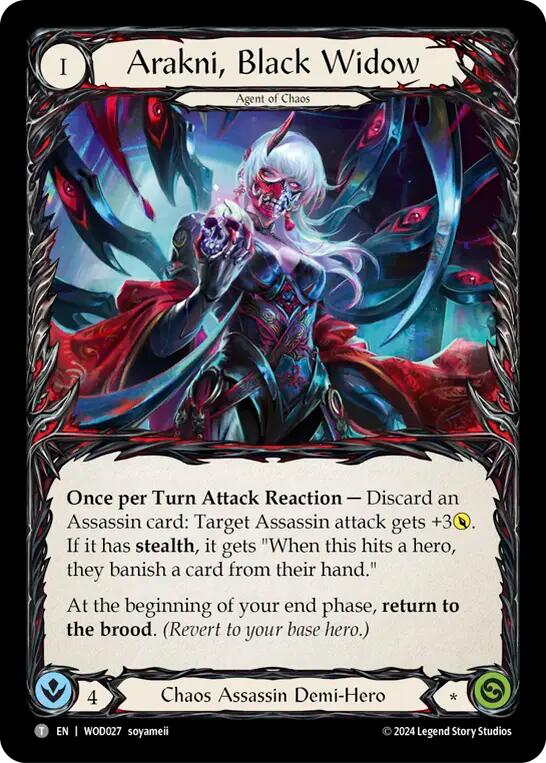 Arakni, Black Widow [WOD027//WOD028] (The Hunted Arakni, Web of Deceit Blitz Deck) | The CG Realm
