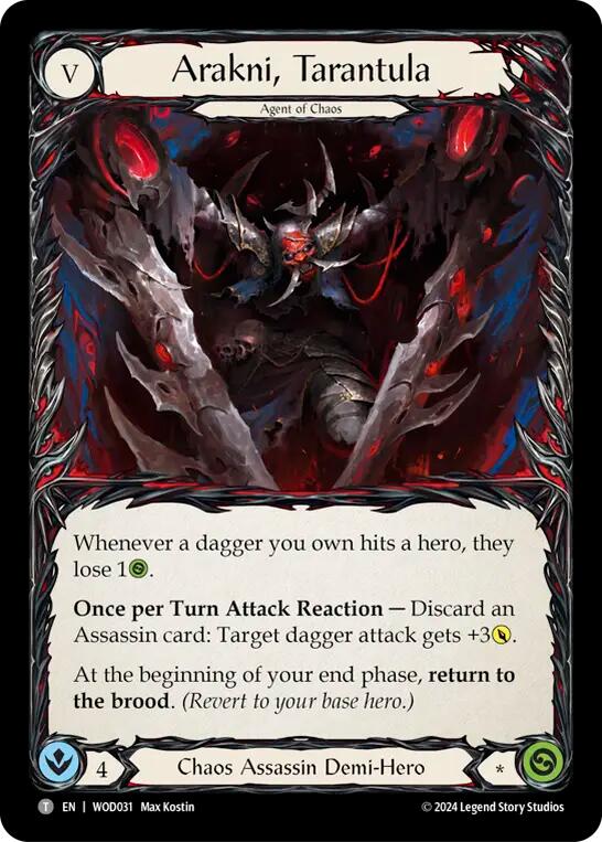 Arakni, Tarantula [WOD031//WOD032] (The Hunted Arakni, Web of Deceit Blitz Deck) | The CG Realm