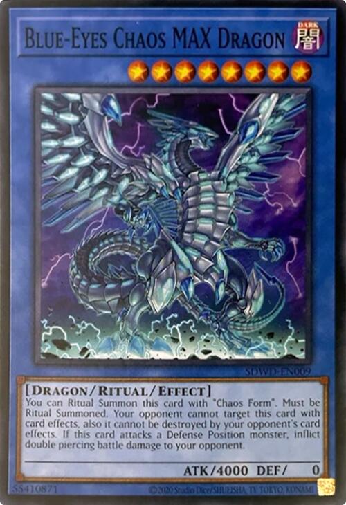 Blue-Eyes Chaos MAX Dragon (Unlimited Misprint) [SDWD-EN009] Common | The CG Realm