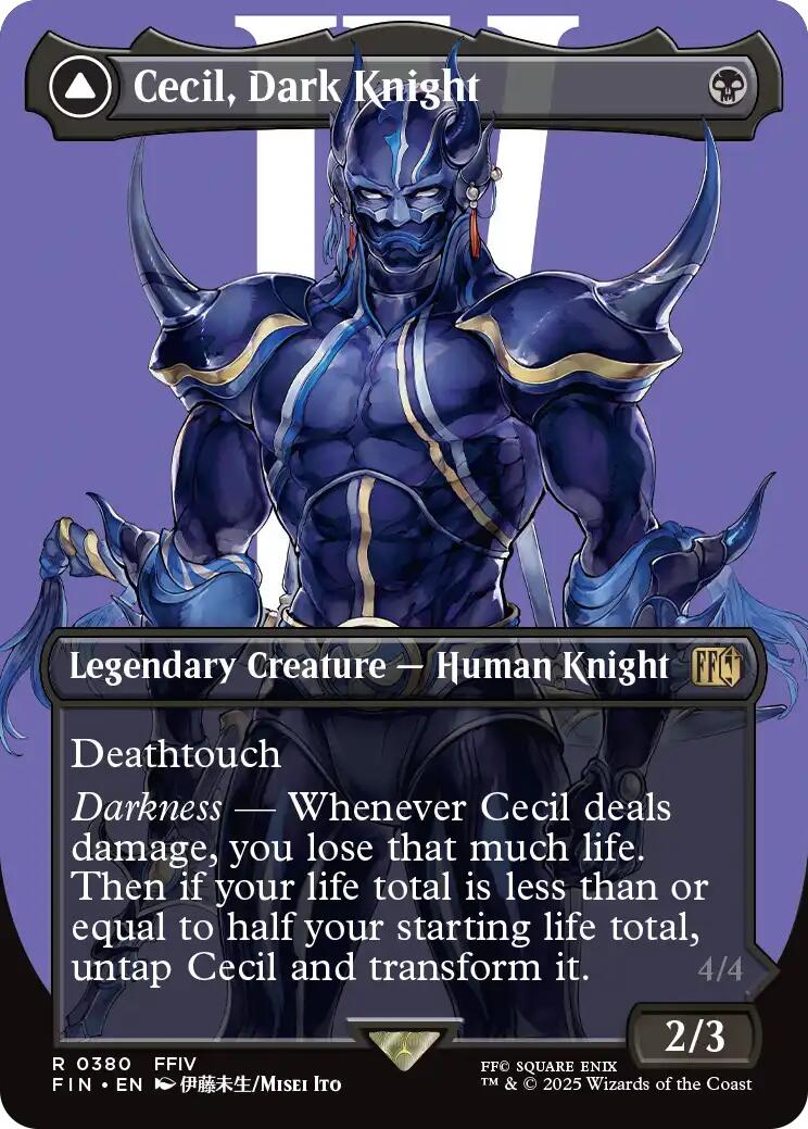 Cecil, Dark Knight // Cecil, Redeemed Paladin (Borderless) [FINAL FANTASY] | The CG Realm