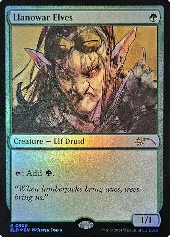 Llanowar Elves (0800) (Rainbow Foil) [Secret Lair Drop Series] | The CG Realm