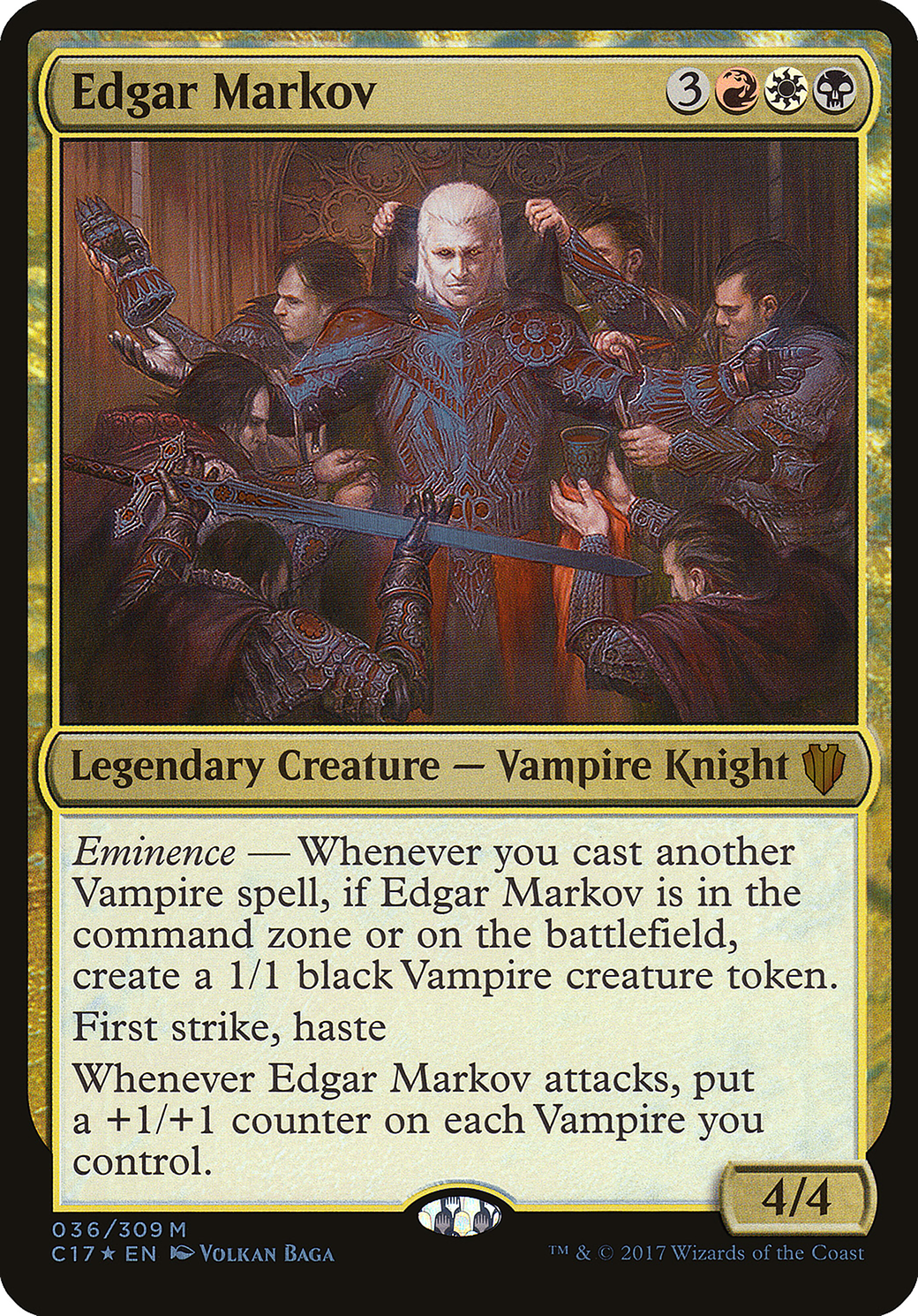 Edgar Markov (Commander 2017) (OVER-036) - Commander 2017 Oversized Foil