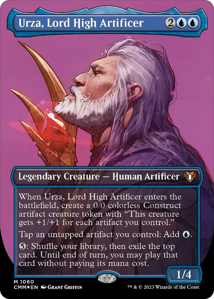 Urza, Lord High Artificer (Borderless Textured Foil Frame Break) [Commander Masters] | The CG Realm