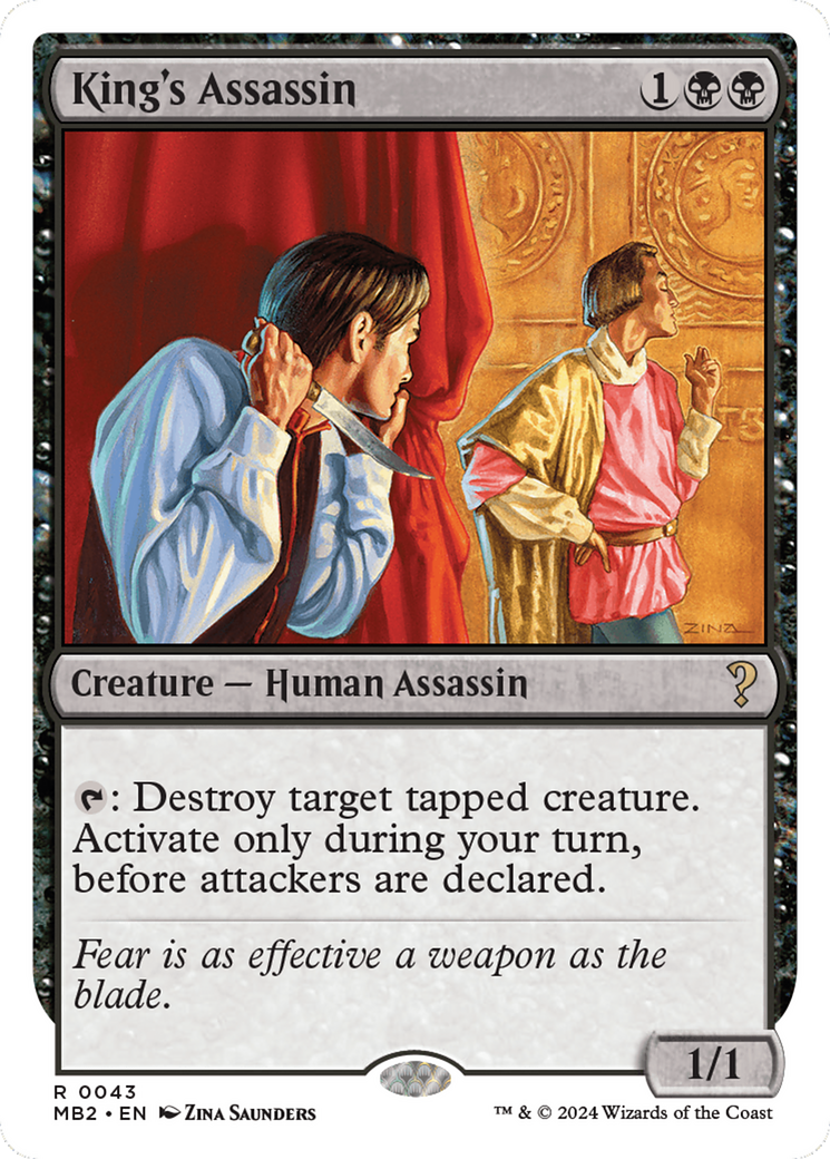 King's Assassin (White Border) [Mystery Booster 2] | The CG Realm