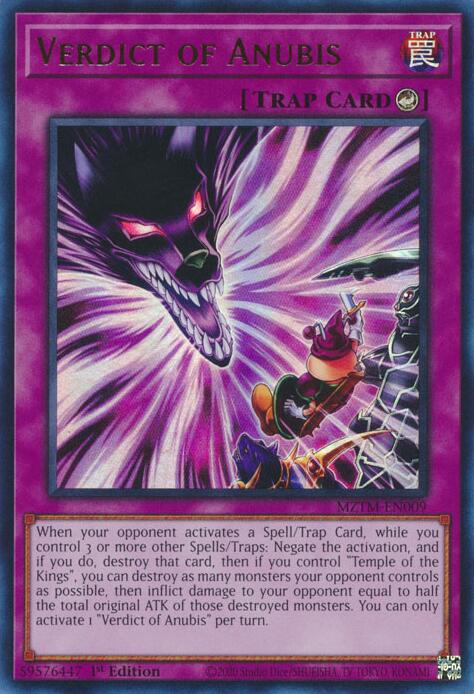 Verdict of Anubis [MZTM-EN009] Ultra Rare | The CG Realm