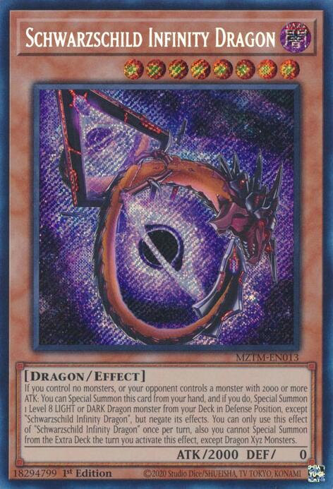 Schwarzschild Infinity Dragon [MZTM-EN013] Secret Rare | The CG Realm