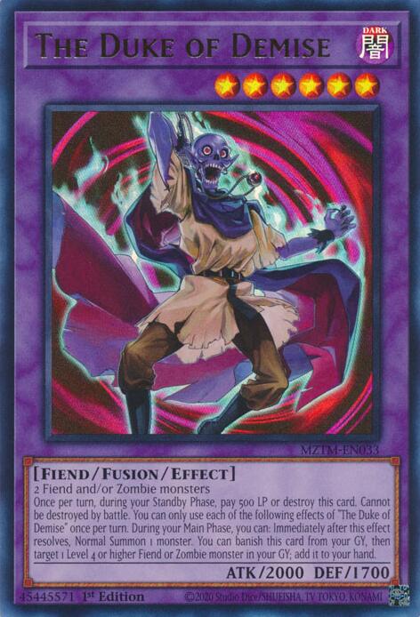 The Duke of Demise [MZTM-EN033] Ultra Rare | The CG Realm