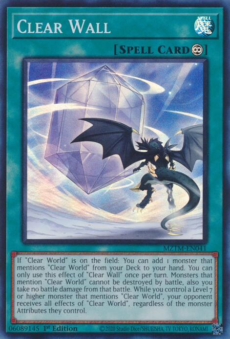 Clear Wall [MZTM-EN041] Super Rare | The CG Realm